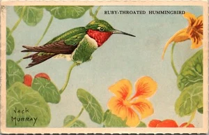 Tootsietoy Line Ruby Throated Hummingbrid Advertising Trade Card - Picture 1 of 2