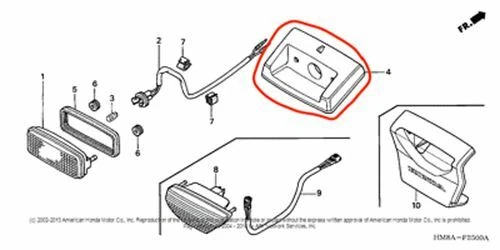 NEW OEM HONDA RECON TRX 250 TRX250 TOOL BOX LID TAILLIGHT HOUSING RED Foto 1 de 1