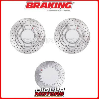 KIT DISCHI FRENO BRAKING BMW K 1100 RS 1100 1996 - ANTERIORE + POSTERIORE [FLOTT Foto 1 de 4