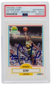 Shawn Kemp Signed 1990 Fleer #178 Seattle Supersonics Basketball Card PSA/DNA - Picture 1 of 2