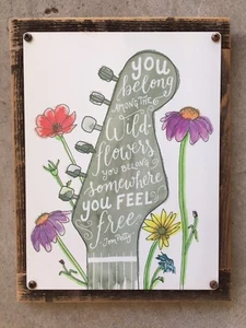 Tom Petty Guitar Wildflowers Rock Song Poster Steel Sign Home Decor - Picture 1 of 3