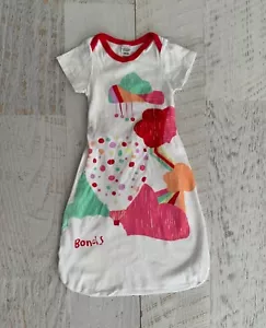 BONDS retro Baby girls sz 3-6 mths sleeping bag sleepsack COTTON - EUC - Picture 1 of 3