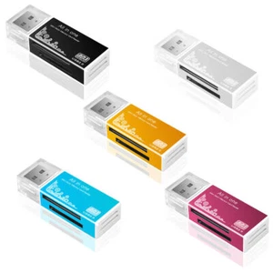 Memory Card Reader Mini 4 In 1 USB 2.0 High Speed For TF SD MS SDHC MMC M2 40D5 - Picture 1 of 17