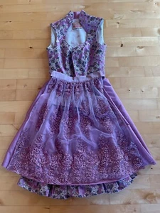 Dirndl Grösse 36 flieder silber Astrid Söll Tracht kurz Modisch - Bild 1 von 14