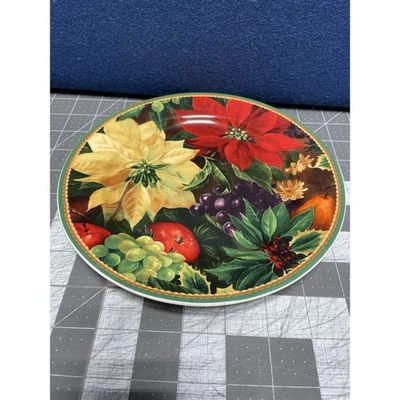 "Platos de postre de ensalada Hallmark Home Christmas Sakura HOLIDAY ABUNDANCE 8 1/2""" Foto 1 de 3