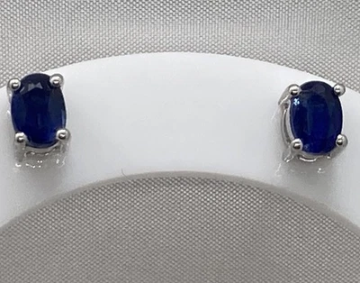 Pendientes Sundar de cianita de plata de ley  Foto 1 de 4