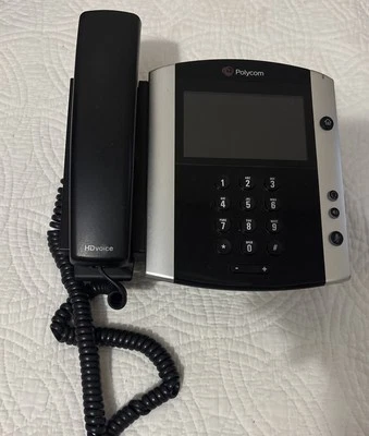 POLYCOM VVX 600 TOUCHSCREEN HD VOICE BUSINESS MEDIA OFFICE PHONE TELEPHONE  ^^ - Image 1 of 4
