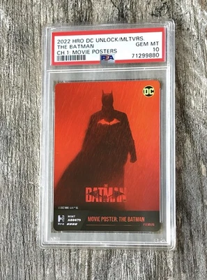 PSA 10 LOW POP 17 RARE 2022 DC MULTIVERSE BATMAN MOVIE POSTERS HOLO PRISM - Image 1 of 2