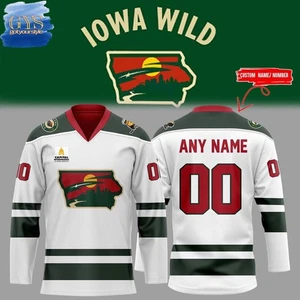 Personalisiertes Iowa Wild Iowa Grown alternatives Hockey Shirt Herren Fan Ausrüstung Geschenk - Bild 1 von 7