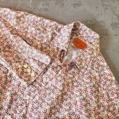 Simon Carter Floral Pattern Shirt Mens 15.5 Medium Button Cutaway Multicoloured - Image 1 of 4