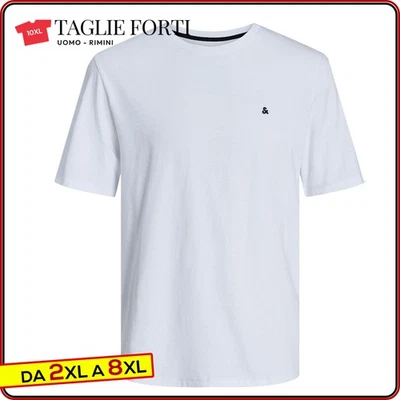 Camiseta Hombre Azul Algodón Cuello Redondo Manga Corta Talla Grande. Grande y alto. Foto 1 de 3