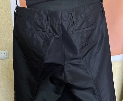 Pantalones de vestir Prada para mujer 44 negros mezcla de nailon tiro medio pierna recta Foto 1 de 4