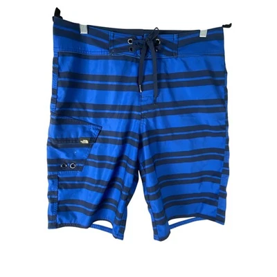 Pantalones Cortos de Tabla The North Face Para Hombres 30 Azul Marino Rayas Cordón Surf Natación A1YH Foto 1 de 4