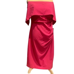 Vestido Vince Camuto Barbie Rosa Nuevo con Etiquetas Talla 14 Sin Tirantes Cintura Reunida Fiesta Evento  - Imagen 1 de 10
