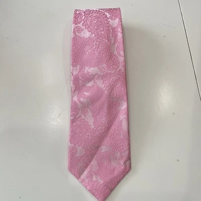 Corbata para hombre Steven Land nueva sin etiquetas, rosa, 100 % poliéster muy sofisticada Foto 1 de 2