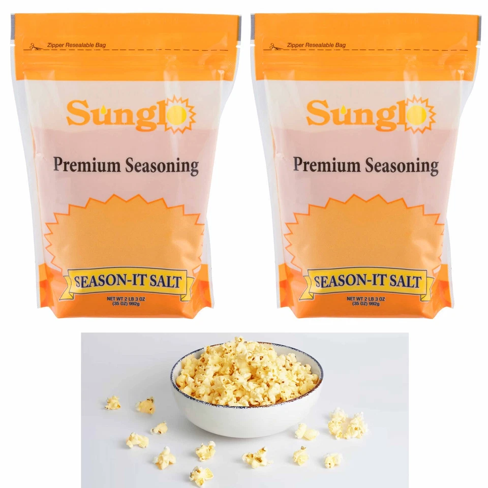 2 Bags Authentic Theater Butter Flavored Seasoning Popcorn Popping Salt Non Gmo - Image 1 of 1