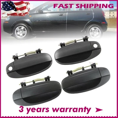 Set of 4 Outside Door Handles Front Rear Left Right For Chevy Aveo 2004-2008 Foto 1 de 4