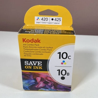 Kodak 10c 10b Ink Cartridges Colour Black Combo Pack Brand New Sealed - Image 1 of 4