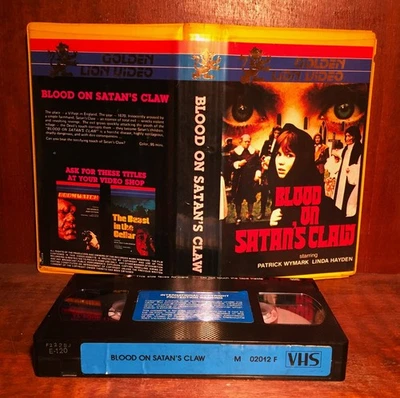 *BLOOD ON SATAN'S CLAW vhs GOLDEN LION VIDEO super rare 70s folk horror Tigon* - Image 1 of 2