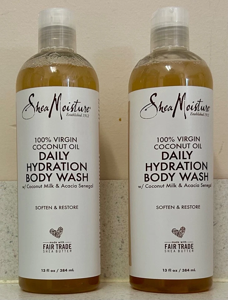2 Jabón corporal hidratación diaria de aceite de coco 100 % virgen hidratación de karité 13 oz Foto 1 de 1