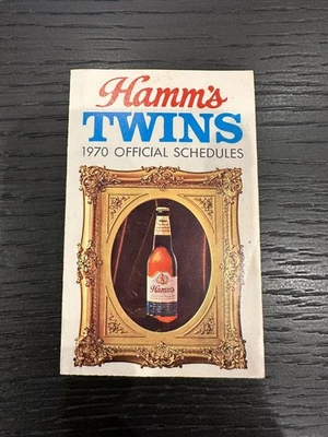 1970 Minnesota Twins Baseball Pocket Schedule Hamm’s Beer Advertisement MLB - Image 1 of 3