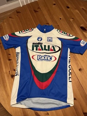 Camiseta deportiva de ciclismo Santini Selle Italia 1/4 cremallera talla grande Foto 1 de 4