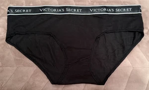 Panty Hiphugger/Hipster Victoria's Secret negro liso ~ GRANDE ~ ¡NUEVO CON ETIQUETAS! - Imagen 1 de 7