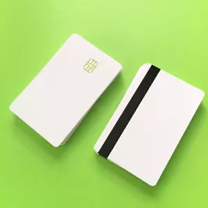 10 pezzi chip smart card vuoto Sle4442 con striscia magnetica Hico 3 tracce inkjet PVC - Foto 1 di 7