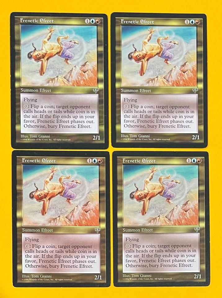 MTG FRENETIC EFREET (x 4) Mirage (OldManMTG 005-420) - Image 1 of 3