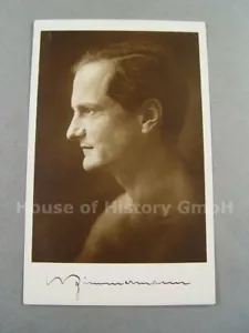 107639: cartolina: WERNER ZIMMERMANN, oratore scrittore, firma autografa - Foto 1 di 3