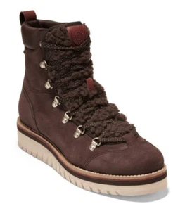 COLE HAAN ZeroGrand Lodge Lace-Up Waterproof Leather Hiker Boot US 9 Java/Ivory - Picture 1 of 23