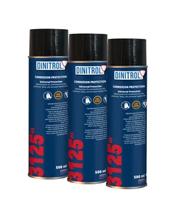Dinitrol 3125 HS Rust Proofing Cavity Wax 500ML Car Aerosol Dark Brown 3 Units - Picture 1 of 5