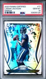 2020 CERTIFIED LAMAR JACKSON MIRROR /499 PSA 10 (POP 4) #77 BALTIMORE RAVENS - Bild 1 von 3