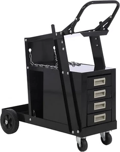 4 Drawers Cabinet Welding Welder Cart Plasma Cutter Tank Storage Portable - Picture 1 of 6