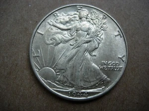 1944 AU WALKING LIBERTY SILBER HALF DOLLAR - L1352 - Bild 1 von 2