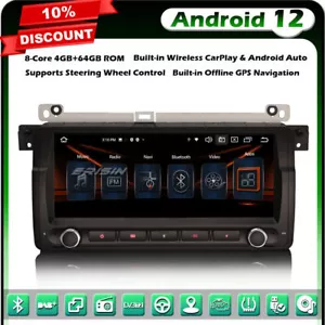 8.8“ 8-Core CarPlay Android 13 Autoradio GPS BMW E46 M3 Rover 75 MG ZT 64GB DAB+ - Foto 1 di 22