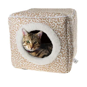Cat House - Indoor Bed with Removable Foam Cushion - Cat Cave for Puppies - Picture 1 of 6
