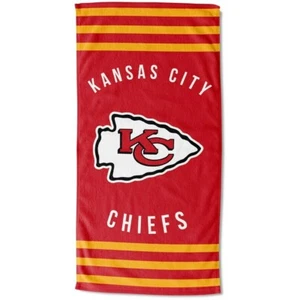 Kansas City Chiefs - Striped Beach Towel - Pool Towel - Bath Towel Chiefs - Picture 1 of 5