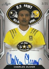 CHARLES OLIVER 2016 Leaf US Army All-American Bowl Tour Silver #3/25 #ATA-CO1