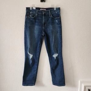 Pantalones de mezclilla Joe's pierna recta tiro alto talla 29 desgastados - Imagen 1 de 4