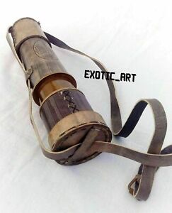 Antique Brass Telescope Leather Pirate Spyglass Scope Vintage Sailor Gift Pirate
