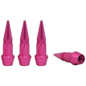 4 Pieces You.S Valve Caps Cover Spike In Pink For Car Pkw Lkw Motorcycle - Picture 1 of 2
