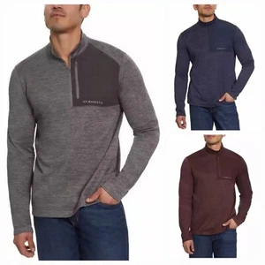G.H. Bass Herren Viertel Reißverschluss Fleece Sweatshirt Stehkragen Pullover Neu mit Etikett - Bild 1 von 13
