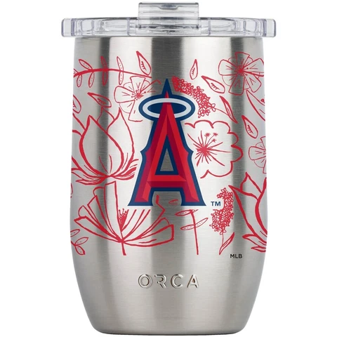 ORCA Los Angeles Angels 12oz. Vino Floral Tumbler Cover
