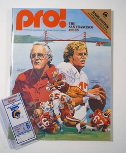 Joe Montana replaces Steve Deberg game program and ticket stub. Oct 5, 1980 - Picture 1 of 8