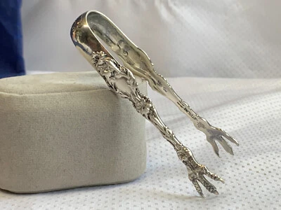 Pinzas de cubo de azúcar de plata esterlina de colección 26,72 g utensilios de cocina para té Foto 1 de 4