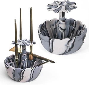 Paint Brush Cleaner Silicone Holder with Rinse Bowl Upgraded 3-In-1 Painting Art - Picture 1 of 1