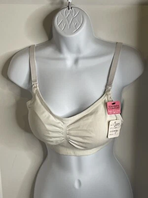  Sujetador de lactancia de maternidad sin costuras Lamaze Intimates para mujer blanco grande Foto 1 de 3
