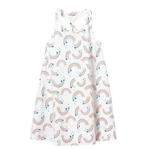 Girls' Printed Sleeveless Knit Dress, Rainbow, Size XS (4/5), White - Cat & Jack - Picture 1 of 4