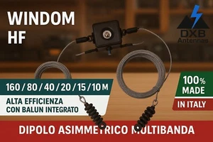 🎯 Antenna HF Windom DXB Multibanda – 160-80-40-20-15-10 Metri – Alta Efficienza - Imagen 1 de 1